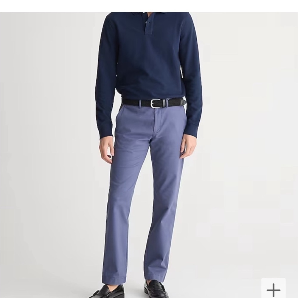 J CREW men’s Flex Straight cut Chino pants flat front 4 pocket light blue 36-30 - Picture 16 of 16